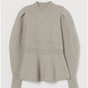 Alpaca, Wool Blend Peplum Sweater